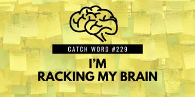 Catch Word #229 – I’m racking my brain